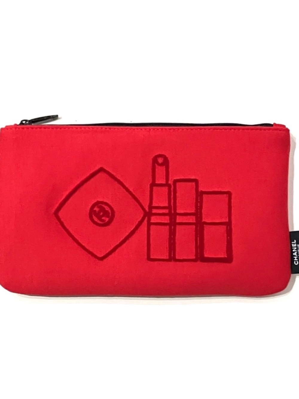 CHANEL Red Makeup Pouch